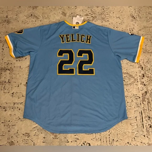 Nike Authentic Milwaukee Brewers City Connect Christian Yelich Jersey Men’s XL - Picture 7 of 8